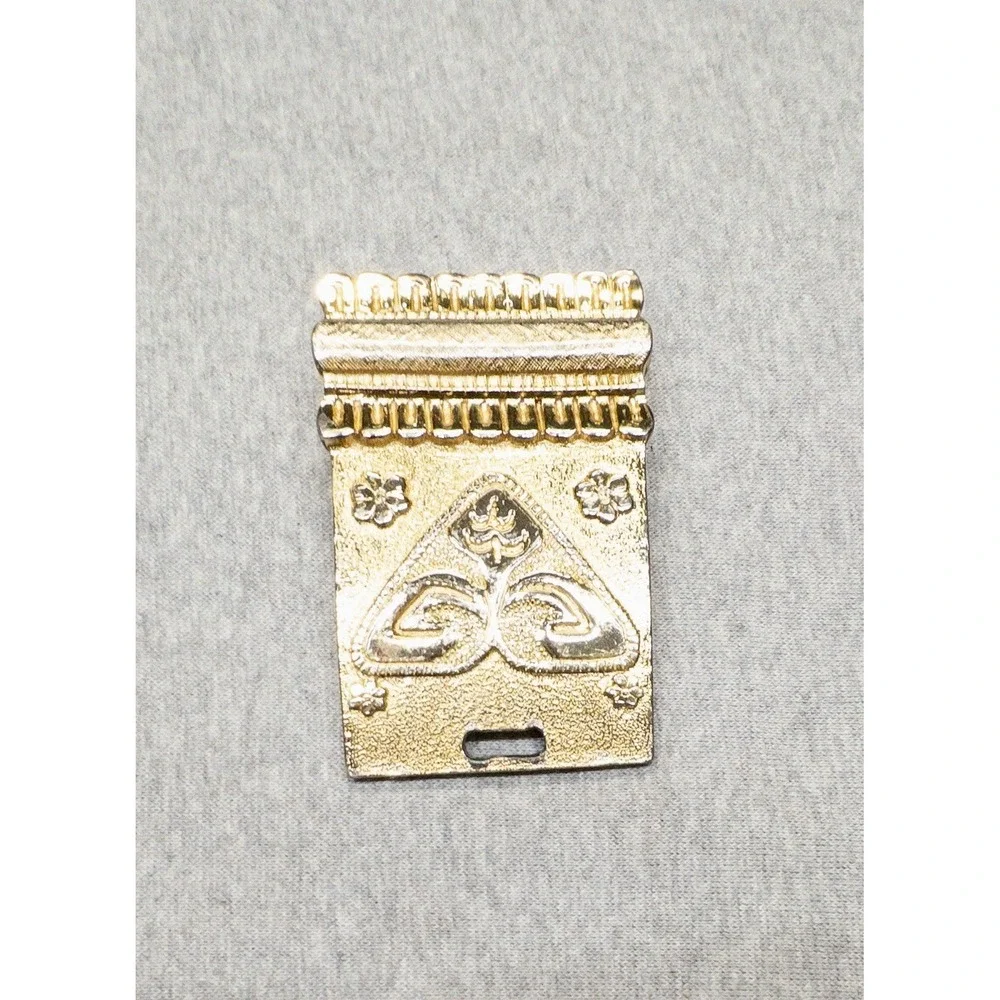 Alexis Kirk Gold Belt‎ Buckle Replacement Panel 3.5